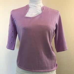 Jamie Sadock  lavender  asymmetrical silk blend top Size S